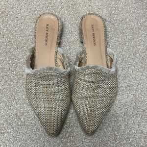 Matt Bernson Women's Woven Tan Mules